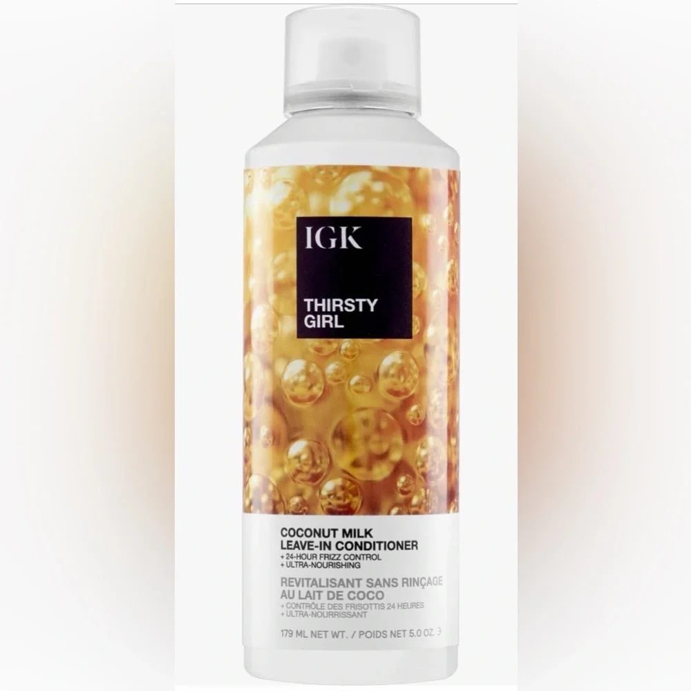 NWT GK Thirsty Girl Coconut Milk Leave-In Conditioner - Gold and White
